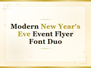 Modern New Year's Eve Event Flyer Font Duo